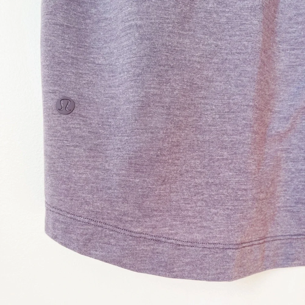 Lululemon Evolution Short Sleeve Polo Heathered Dusky Lavender Mens Small Preppy